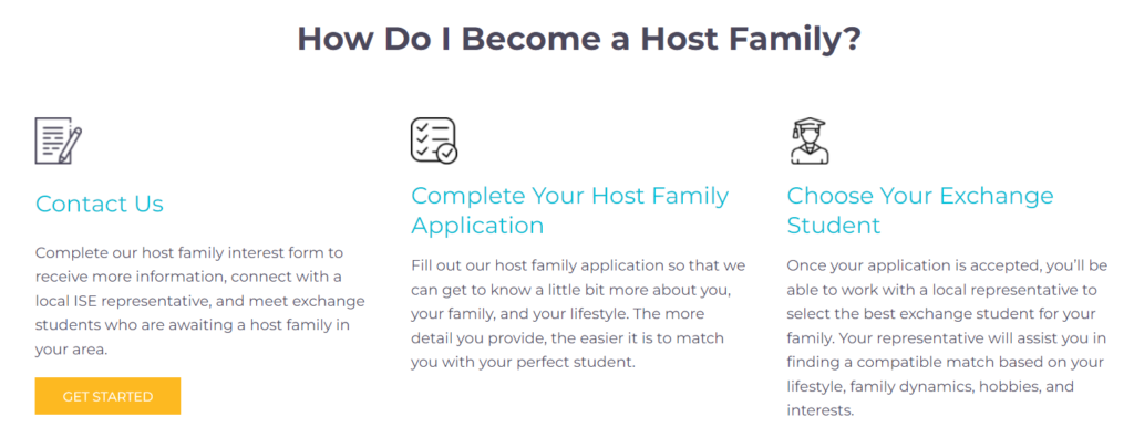How to become a host family.